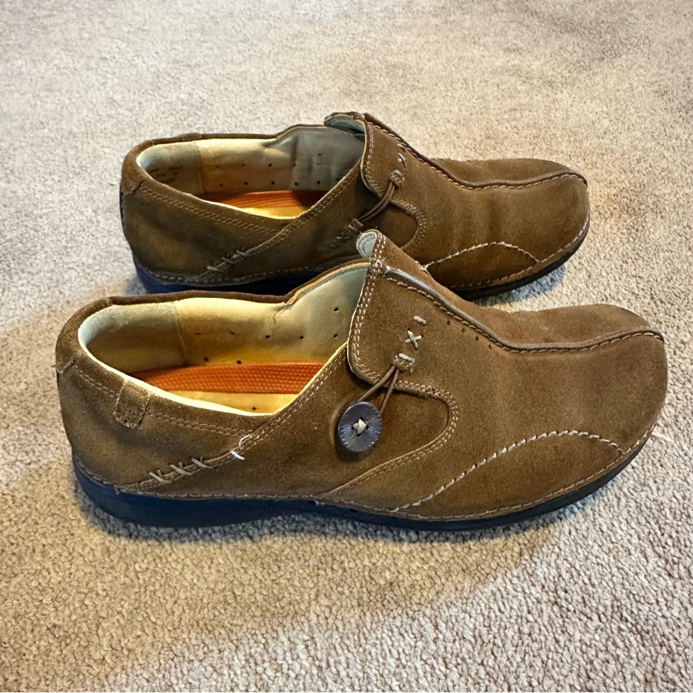 Clarks Unstructured Suede Loafers